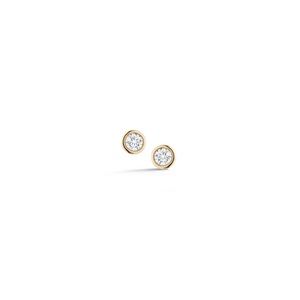 Dana Rebecca Designs Lulu Jack Bezel Diamond Studs Gold